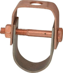 Value Collection - 1" Pipe, 3/8" Rod, Carbon Steel Adjustable Clevis Hanger - Copper Plated, 250 Lb Capacity - Top Tool & Supply