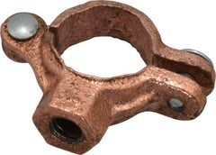 Value Collection - 3/4" Pipe, 3/8" Rod, Copper Painted Split Clamp - 180 Lb Capacity, Malleable Iron - Top Tool & Supply