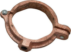 Value Collection - 2" Pipe, 3/8" Rod, Copper Painted Split Clamp - 180 Lb Capacity, Malleable Iron - Top Tool & Supply