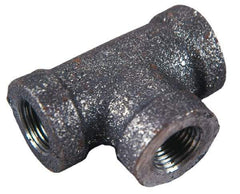 Made in USA - Size 3/4 x 3/8", Class 150, Malleable Iron Black Pipe Reducing Coupling - 300 psi, Threaded (NPT) End Connection - Top Tool & Supply