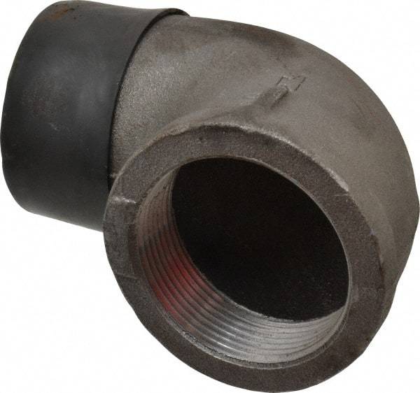 Made in USA - Size 2-1/2", Class 150, Malleable Iron Black Pipe 90° Street Elbow - 150 psi, Threaded End Connection - Top Tool & Supply