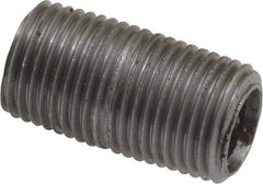 Value Collection - Schedule 40, 1/8" Diam x 3/4" Long Steel Black Pipe Nipple - Threaded - Top Tool & Supply