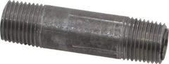 Value Collection - Schedule 40, 1/8" Diam x 1-1/2" Long Steel Black Pipe Nipple - Threaded - Top Tool & Supply