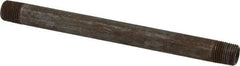 Value Collection - Schedule 40, 1/8" Diam x 4-1/2" Long Steel Black Pipe Nipple - Threaded - Top Tool & Supply