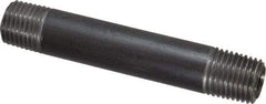 Value Collection - Schedule 40, 1/4" Diam x 3" Long Steel Black Pipe Nipple - Threaded - Top Tool & Supply