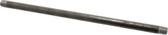 Value Collection - Schedule 40, 1/4" Diam x 12" Long Steel Black Pipe Nipple - Threaded - Top Tool & Supply