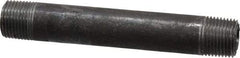 Made in USA - Schedule 40, 3/8" Diam x 4" Long Steel Black Pipe Nipple - Threaded - Top Tool & Supply