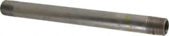 Made in USA - Schedule 40, 3/8" Diam x 7" Long Steel Black Pipe Nipple - Threaded - Top Tool & Supply