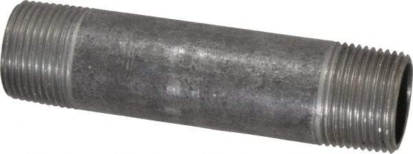 Made in USA - Schedule 40, 3/4" Diam x 4" Long Steel Black Pipe Nipple - Threaded - Top Tool & Supply