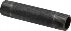 Made in USA - Schedule 40, 3/4" Diam x 4-1/2" Long Steel Black Pipe Nipple - Threaded - Top Tool & Supply