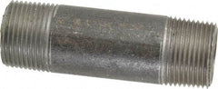 Made in USA - Schedule 40, 1" Diam x 4" Long Steel Black Pipe Nipple - Threaded - Top Tool & Supply