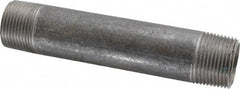 Made in USA - Schedule 40, 1" Diam x 6" Long Steel Black Pipe Nipple - Threaded - Top Tool & Supply