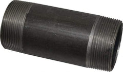 Made in USA - Schedule 40, 2" Diam x 5" Long Steel Black Pipe Nipple - Threaded - Top Tool & Supply