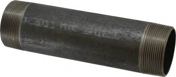 Made in USA - Schedule 40, 2" Diam x 8" Long Steel Black Pipe Nipple - Threaded - Top Tool & Supply