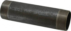 Made in USA - Schedule 40, 2" Diam x 8" Long Steel Black Pipe Nipple - Threaded - Top Tool & Supply