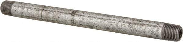 Made in USA - Schedule 40, 2 x 48" Galvanized Pipe Nipple - Threaded Steel - Top Tool & Supply