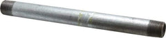 Made in USA - Schedule 40, 1/2 x 9" Galvanized Pipe Nipple - Threaded Steel - Top Tool & Supply