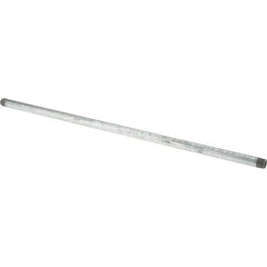 Made in USA - Schedule 40, 3/4 x 36" Galvanized Pipe Nipple - Threaded Steel - Top Tool & Supply