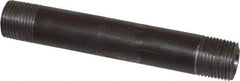 Made in USA - Schedule 80, 3/8" Diam x 4" Long Steel Black Pipe Nipple - Threaded - Top Tool & Supply