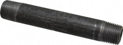 Made in USA - Schedule 80, 1/2" Diam x 5" Long Steel Black Pipe Nipple - Threaded - Top Tool & Supply