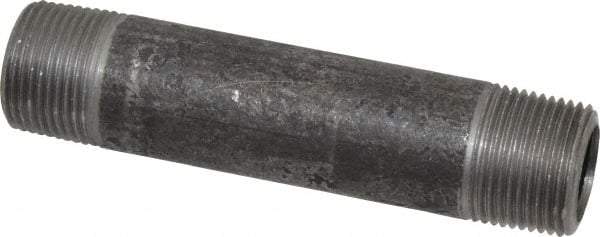 Made in USA - Schedule 80, 3/4" Diam x 4-1/2" Long Steel Black Pipe Nipple - Threaded - Top Tool & Supply