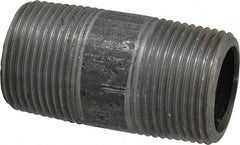 Made in USA - Schedule 80, 1" Diam x 2-1/2" Long Steel Black Pipe Nipple - Threaded - Top Tool & Supply