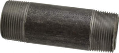 Made in USA - Schedule 80, 1-1/4" Diam x 4-1/2" Long Steel Black Pipe Nipple - Threaded - Top Tool & Supply