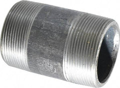 Made in USA - Schedule 80, 2" Diam x 3-1/2" Long Steel Black Pipe Nipple - Threaded - Top Tool & Supply