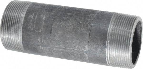 Made in USA - Schedule 80, 2" Diam x 6" Long Steel Black Pipe Nipple - Threaded - Top Tool & Supply