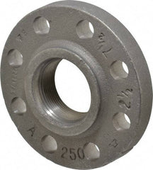 Made in USA - 2-1/2" Pipe, 7-1/2" OD, 1-7/16" Hub Length, Iron Threaded Pipe Flange - 3-15/16" Across Bolt Hole Centers, 7/8" Bolt Hole, 175 psi, Class 250 - Top Tool & Supply