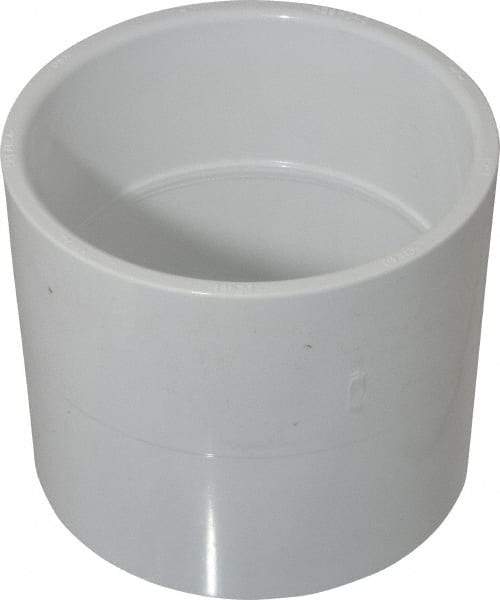 Value Collection - 4" PVC Plastic Pipe Coupling - Schedule 40, Slip x Slip End Connections - Top Tool & Supply