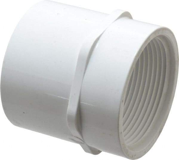 Value Collection - 2-1/2" PVC Plastic Pipe Female Adapter - Schedule 40, Slip x FIPT End Connections - Top Tool & Supply