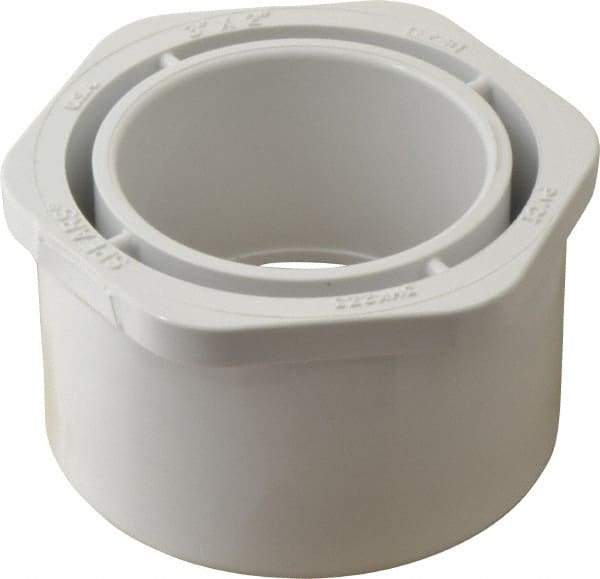 Value Collection - 3 x 2" PVC Plastic Pipe Bushing - Schedule 40, Spig x Slip End Connections - Top Tool & Supply