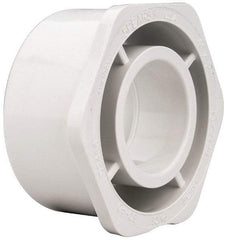 Value Collection - 4 x 2" PVC Plastic Pipe Bushing - Schedule 40, Spig x Slip End Connections - Top Tool & Supply