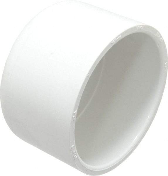 Value Collection - 3" PVC Plastic Pipe End Cap - Schedule 40, Slip End Connections - Top Tool & Supply