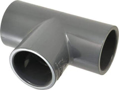 Value Collection - 1-1/2" PVC Plastic Pipe Tee - Schedule 80, Slip x Slip x Slip End Connections - Top Tool & Supply