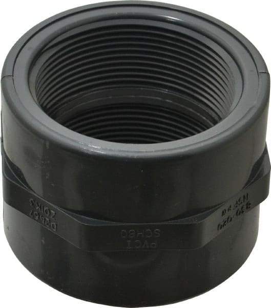 Value Collection - 2" PVC Plastic Pipe Coupling - Schedule 80, FIPT x FIPT End Connections - Top Tool & Supply