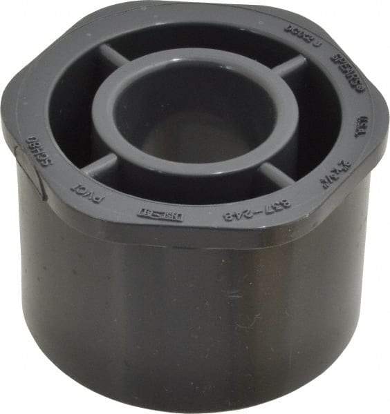 Value Collection - 2 x 3/4" PVC Plastic Pipe Bushing - Schedule 80, Spig x Slip End Connections - Top Tool & Supply