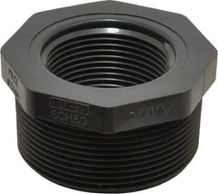 Value Collection - 2 x 1-1/4" PVC Plastic Pipe Bushing - Schedule 80, MIPT x FIPT End Connections - Top Tool & Supply