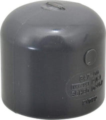 Value Collection - 1" PVC Plastic Pipe End Cap - Schedule 80, Slip End Connections - Top Tool & Supply