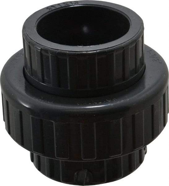 Value Collection - 1-1/2" PVC Plastic Pipe Union with EPDM O-Ring - Schedule 80, Slip x Slip End Connections - Top Tool & Supply