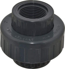 Value Collection - 1" PVC Plastic Pipe Union with EPDM O-Ring - Schedule 80, FIPT x FIPT End Connections - Top Tool & Supply