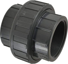 Value Collection - 3" PVC Plastic Pipe Union with EPDM O-Ring - Schedule 80, FIPT x FIPT End Connections - Top Tool & Supply