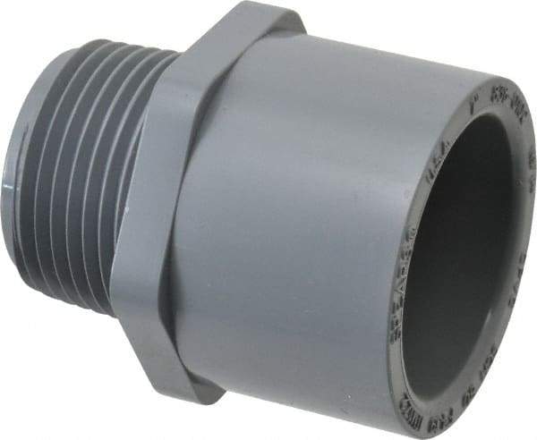 Value Collection - 1" CPVC Plastic Pipe Male Adapter - Schedule 80, MIPT x Slip End Connections - Top Tool & Supply