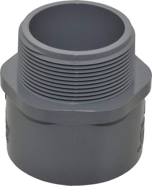 Value Collection - 2" CPVC Plastic Pipe Male Adapter - Schedule 80, MIPT x Slip End Connections - Top Tool & Supply