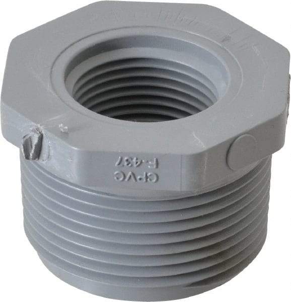 Value Collection - 1-1/4 x 3/4" CPVC Plastic Pipe Bushing - Schedule 80, MIPT x FIPT End Connections - Top Tool & Supply