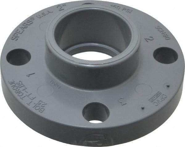 Value Collection - 2" CPVC Plastic Pipe Flange (One Piece) - Slip End Connections - Top Tool & Supply