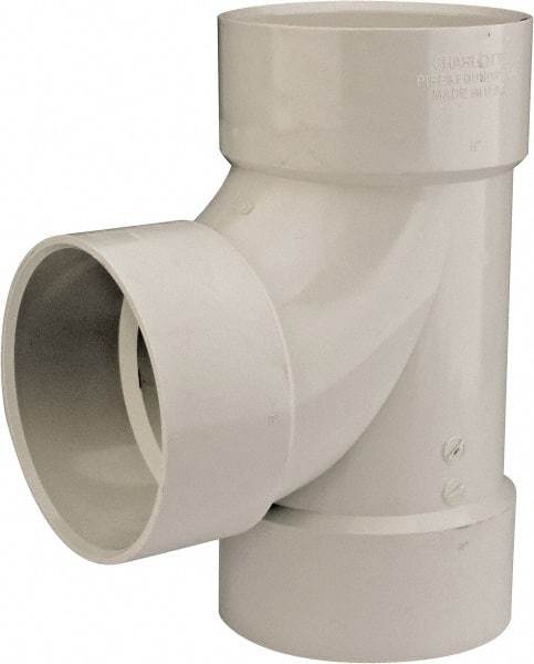 B&K Mueller - 6", PVC Drain, Waste & Vent Pipe Sanitary Tee - Hub x Hub x Hub - Top Tool & Supply