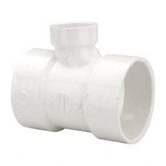 B&K Mueller - 3 x 3 x 1-1/2", PVC Drain, Waste & Vent Pipe Reducing Sanitary Tee - Hub x Hub x Hub - Top Tool & Supply