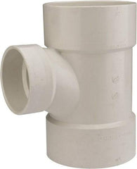 B&K Mueller - 6 x 6 x 4", PVC Drain, Waste & Vent Pipe Reducing Sanitary Tee - Hub x Hub x Hub - Top Tool & Supply